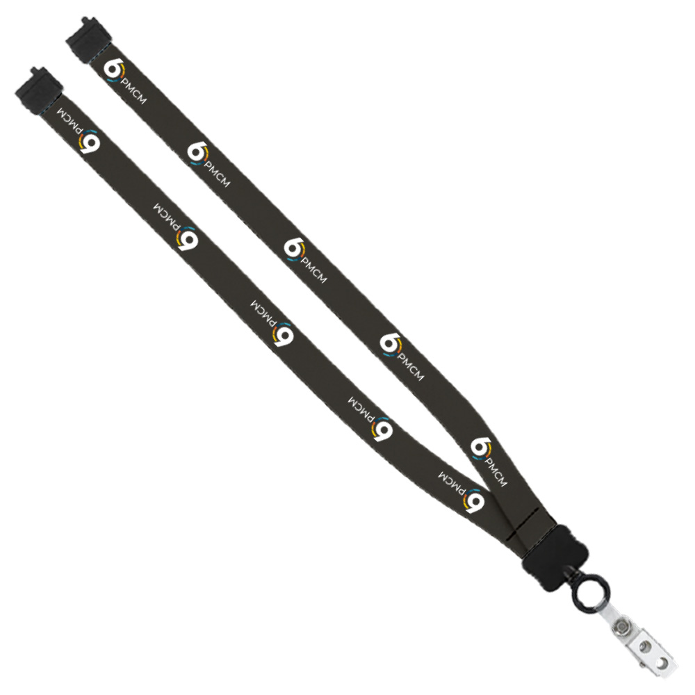 3/4" Dye-Sublimated Stretchy Elastic Lanyard