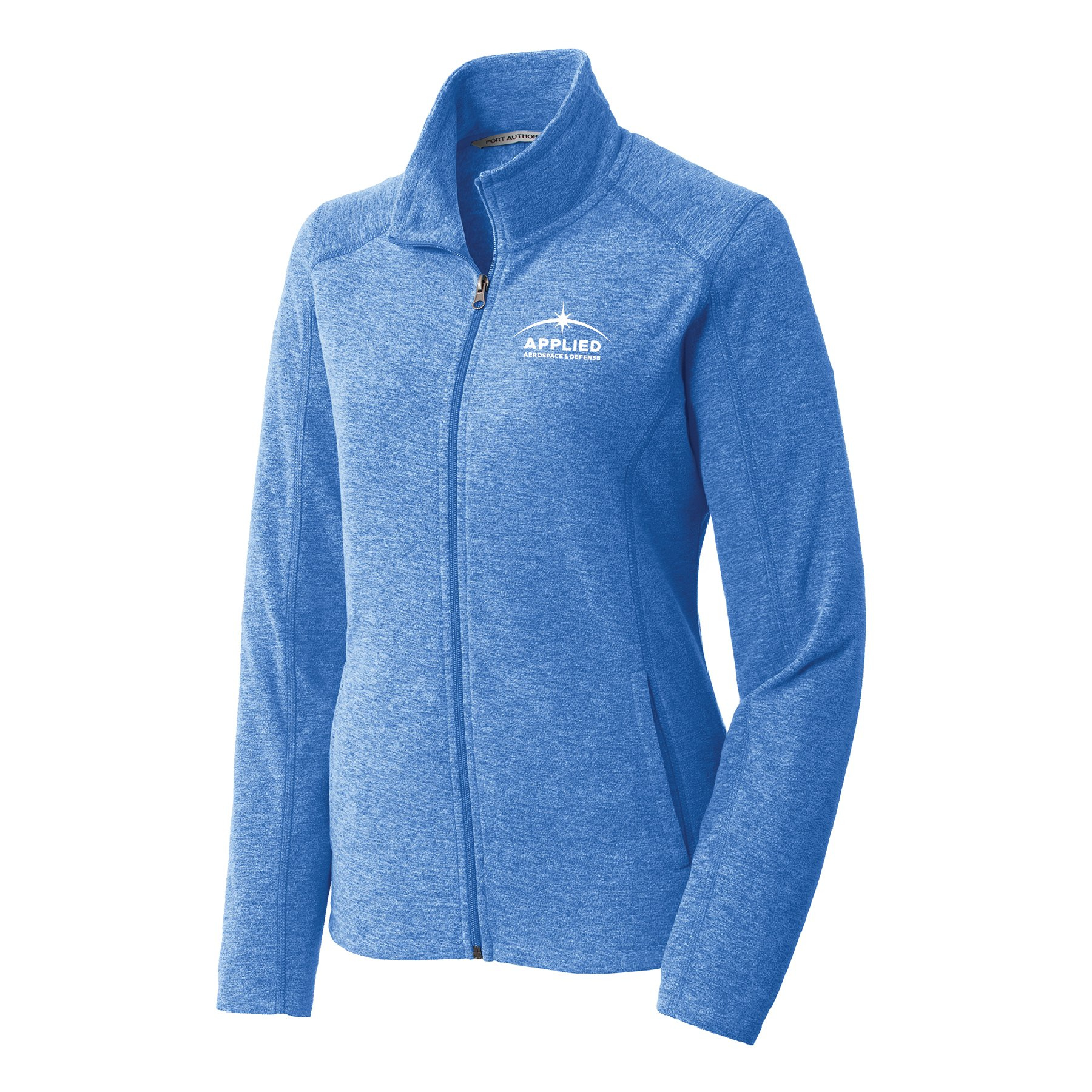 Port Authority® Women's Heather Microfleece Full-Zip Jacket.