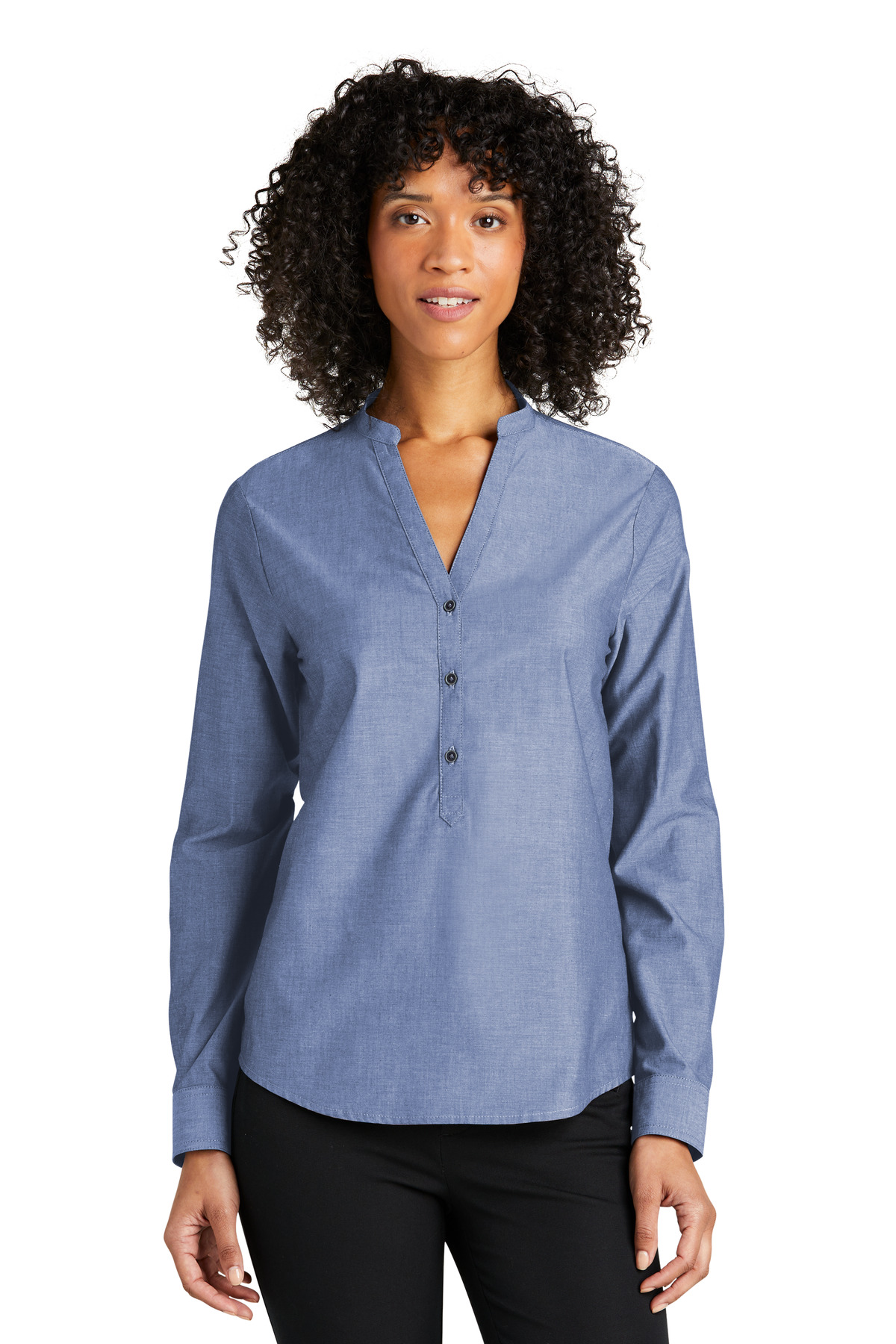Port Authority Women's Long Sleeve Chambray Shirt LW382