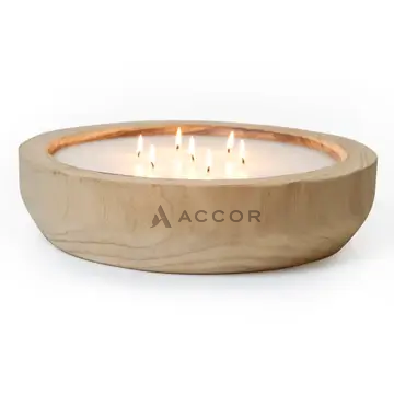 Soy Candle In Bamboo Bowl