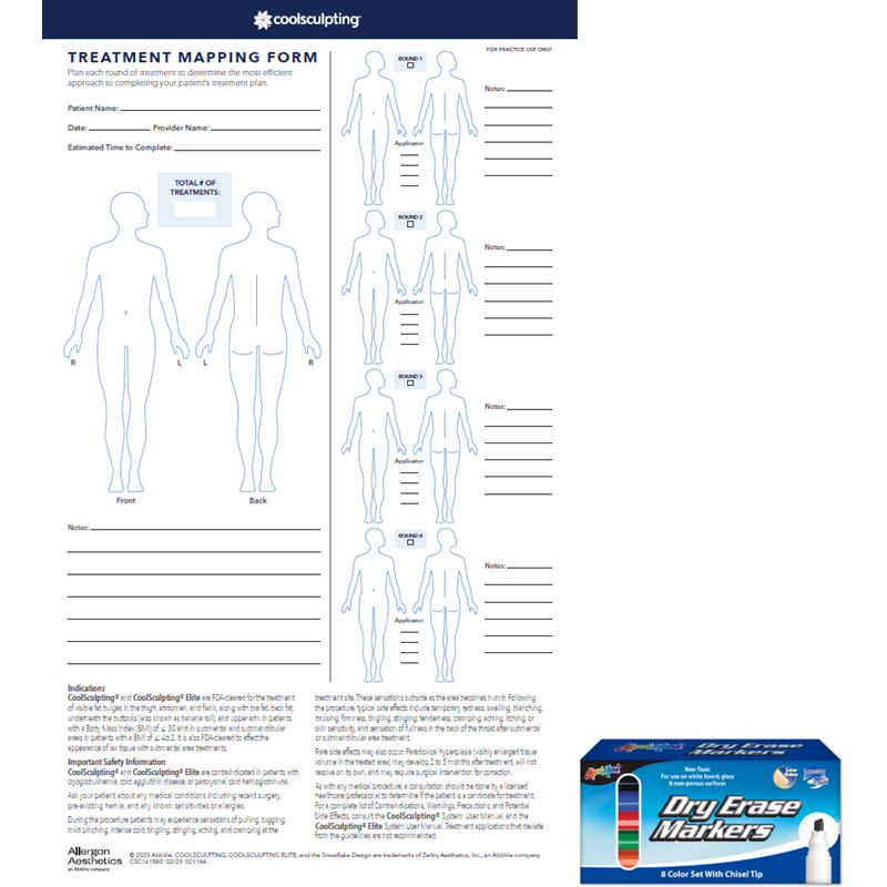 Treatment Mapping Poster with Dry-Erase Markers