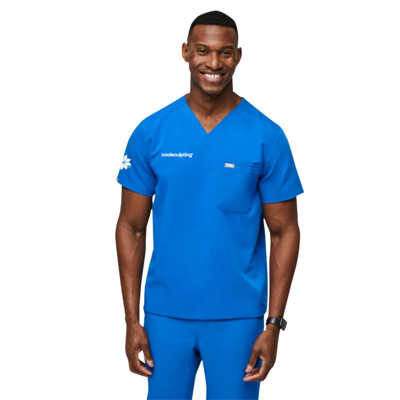 Men's CoolSculpting® FIGS Leon™ Three-Pocket Scrub Top - Royal Blue