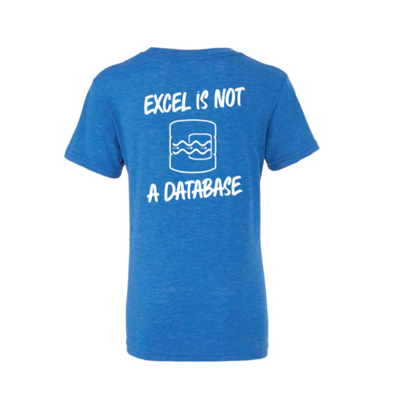 Excel is Not a Database Unisex Triblend Tee