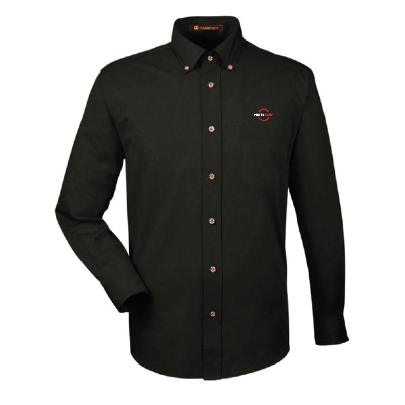 PARTS ASAP Harriton Men's Easy Blend Long Sleeve Twill Shirt w/ Stain Release