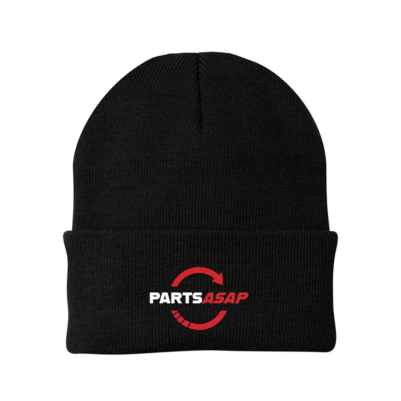 PARTS ASAP Knit Beanie with Cuff - Black