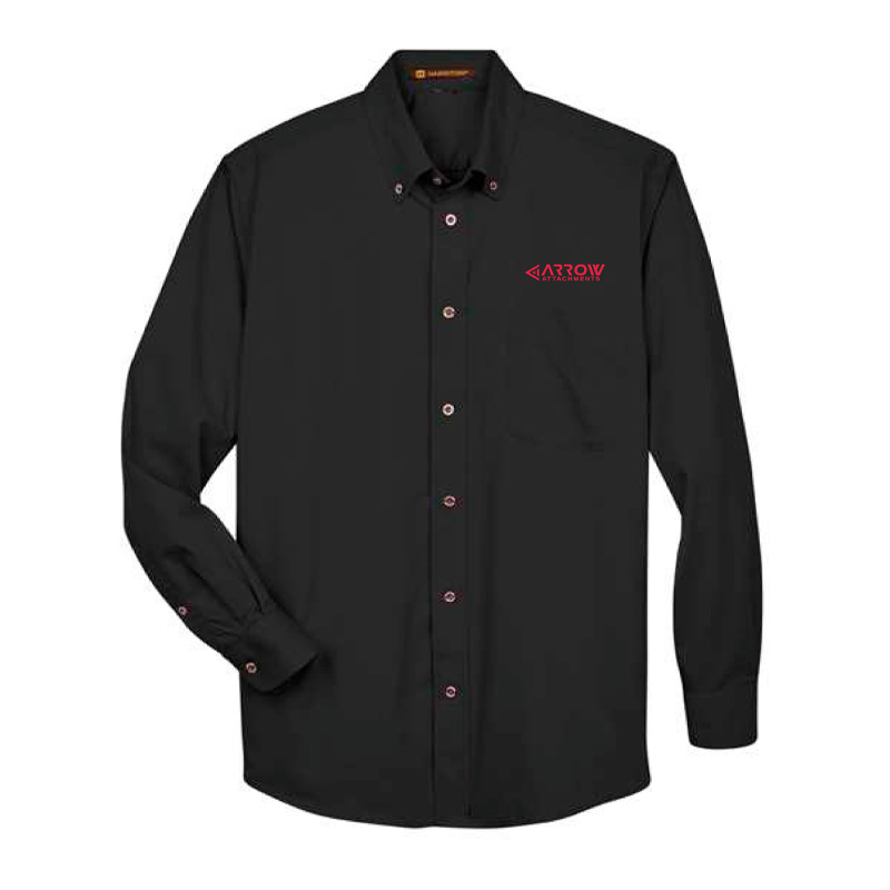 ARROW Harriton Men's Easy Blend Long Sleeve Twill Shirt w/ Stain Release