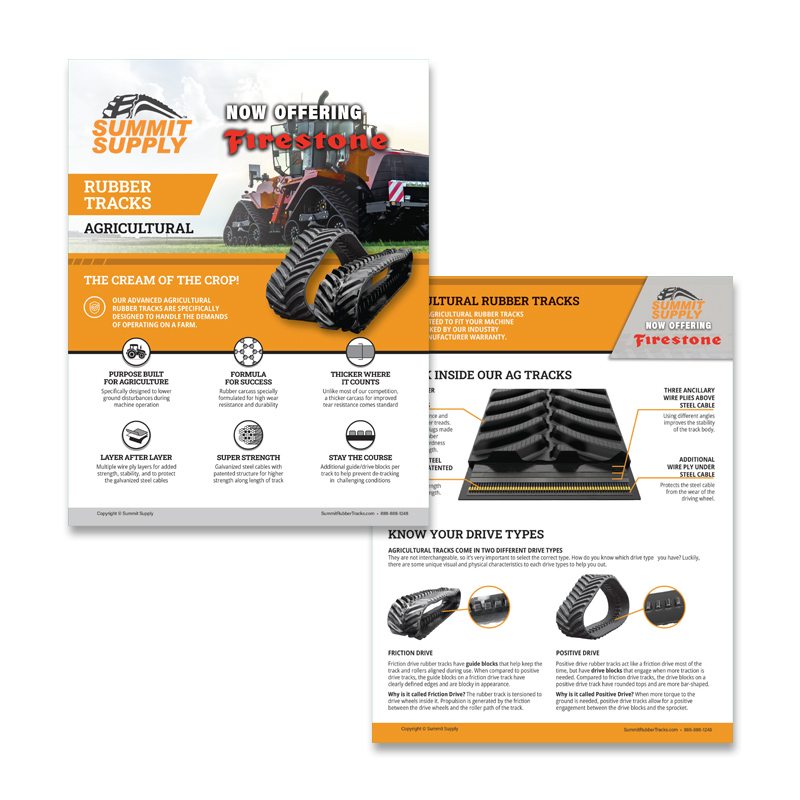 Firestone Ag Tracks Sell Sheet