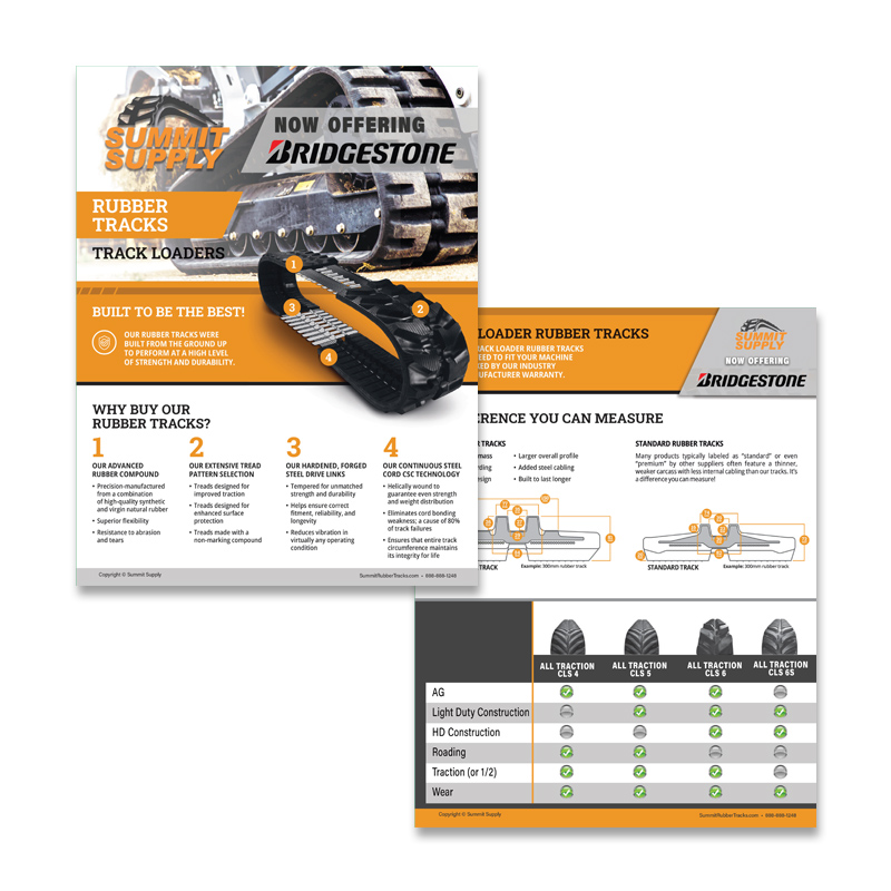 Bridgestone Rubber Tracks Sell Sheet