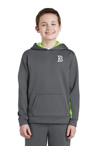 Sport-Tek® Youth Sport-Wick® Fleece Colorblock Hooded Pullover - starting at $37.10