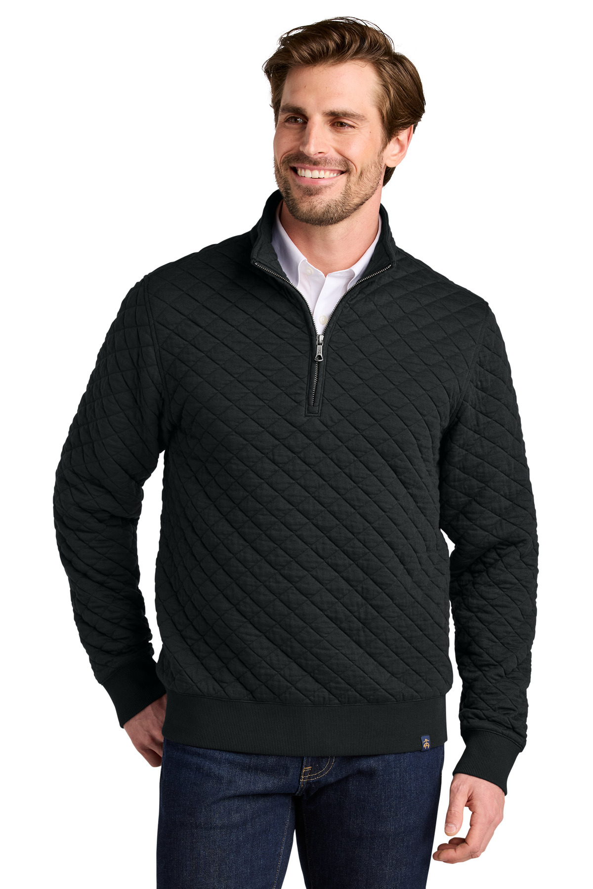 Brooks Brothers Diamond Quilt 1/4-Zip BB18212