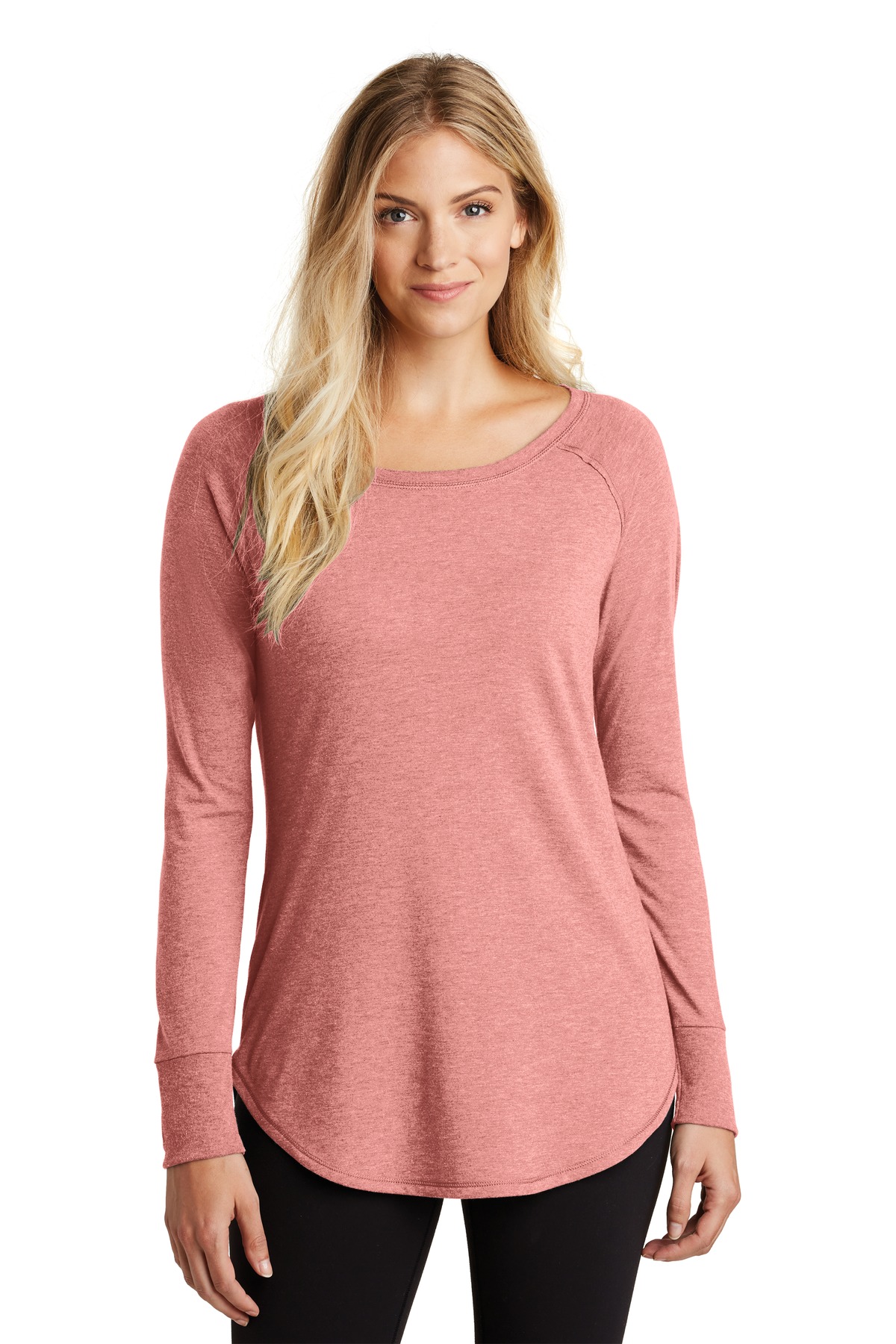 District Women's Perfect Tri Long Sleeve Tunic Tee DT132L