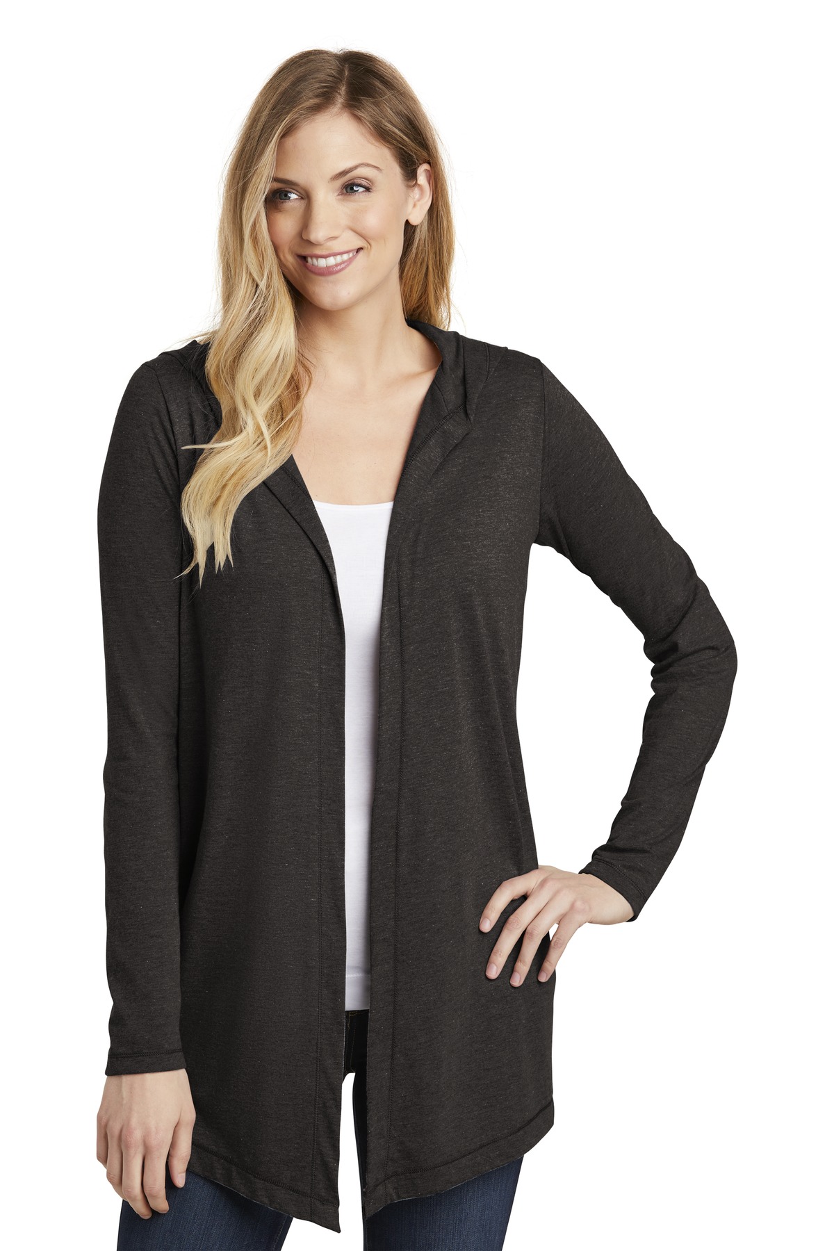District Women's Perfect Tri Hooded Cardigan DT156