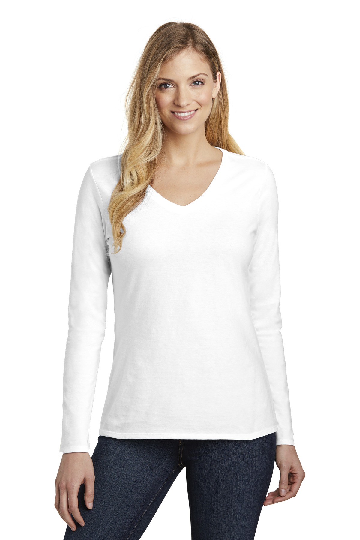 District Women's Very Important Tee Long Sleeve V-Neck DT6201