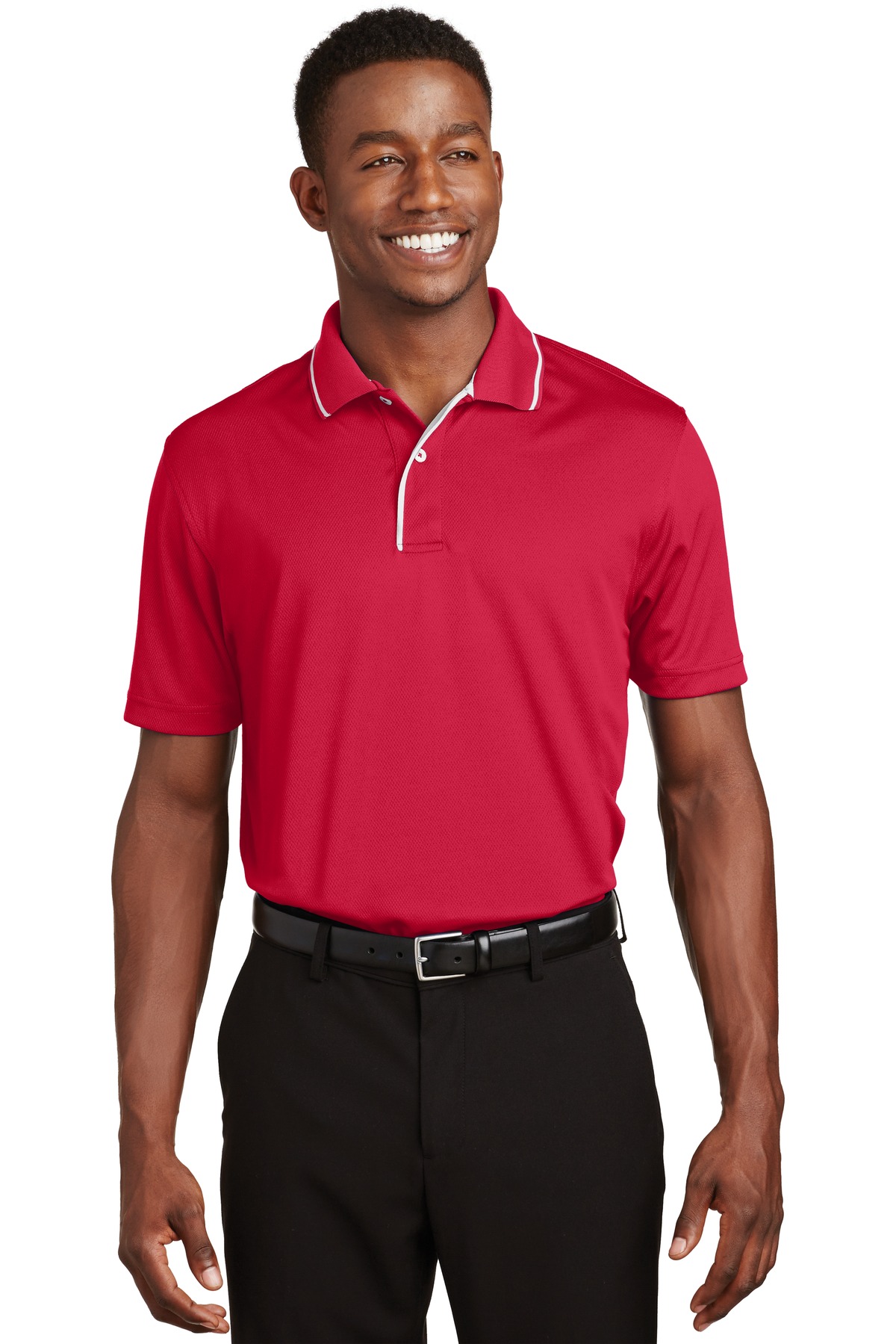 Sport-Tek Dri-Mesh Polo with Tipped Collar and Piping K467