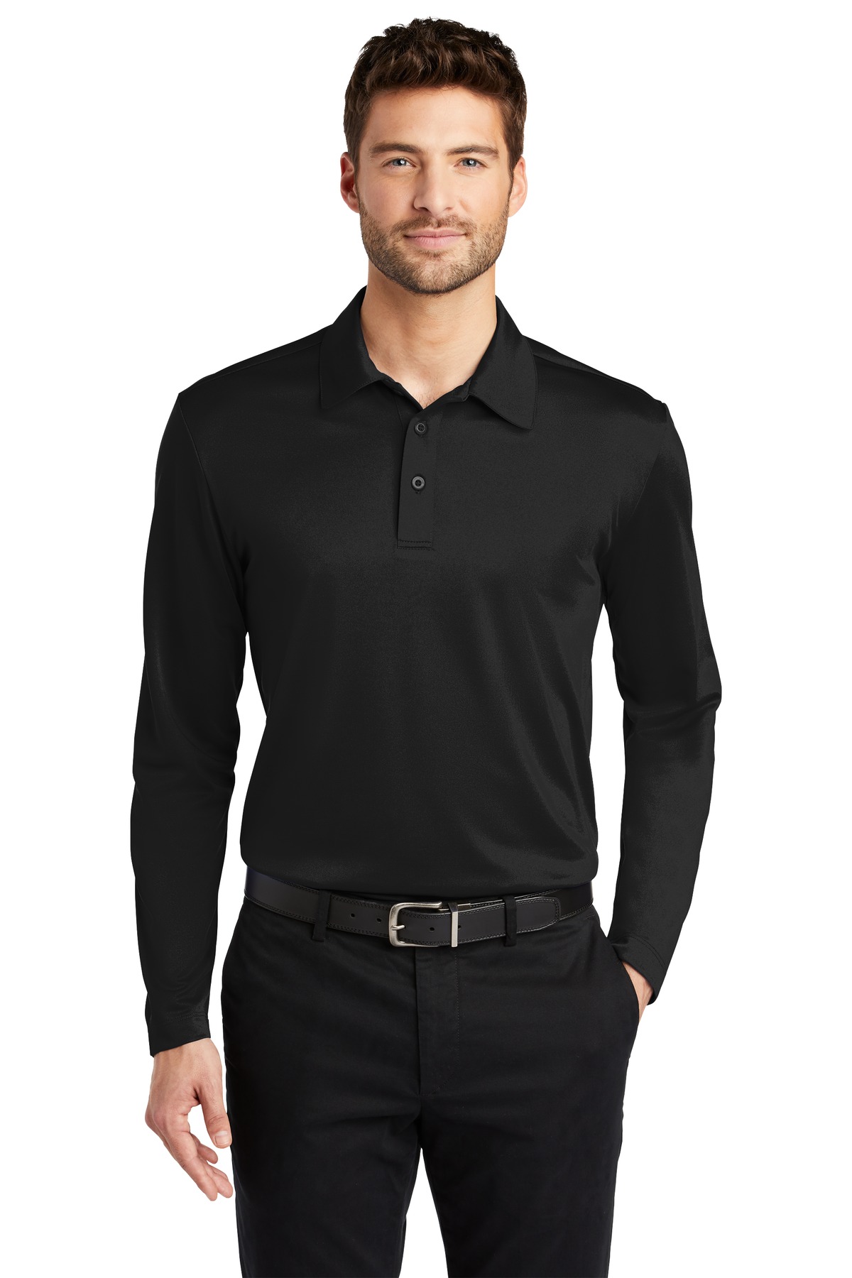 Port Authority Silk Touch Performance Long Sleeve Polo K540LS