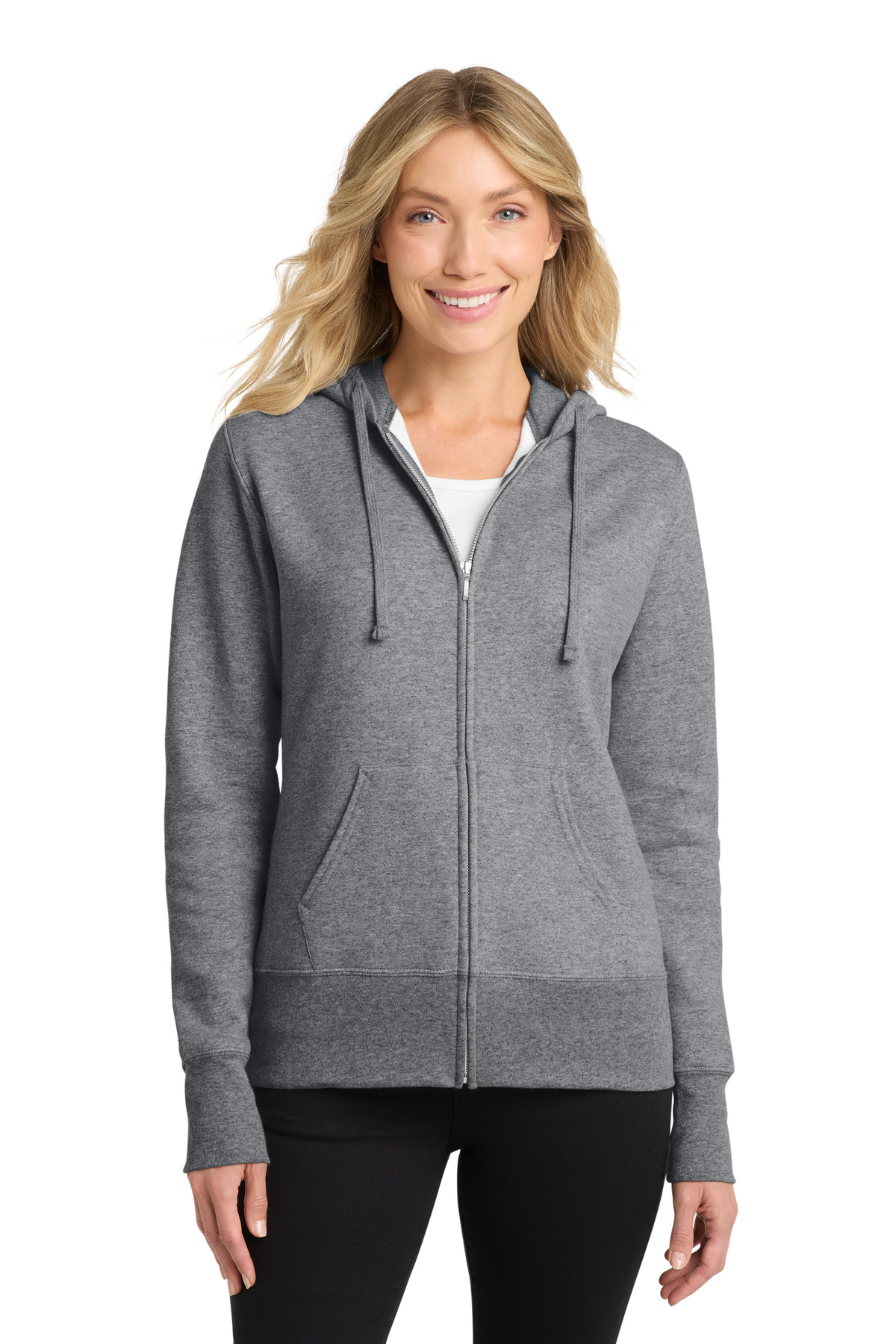 Port & Co Women's Core Fleece Full-Zip Hooded Sweatshirt LPC78ZH