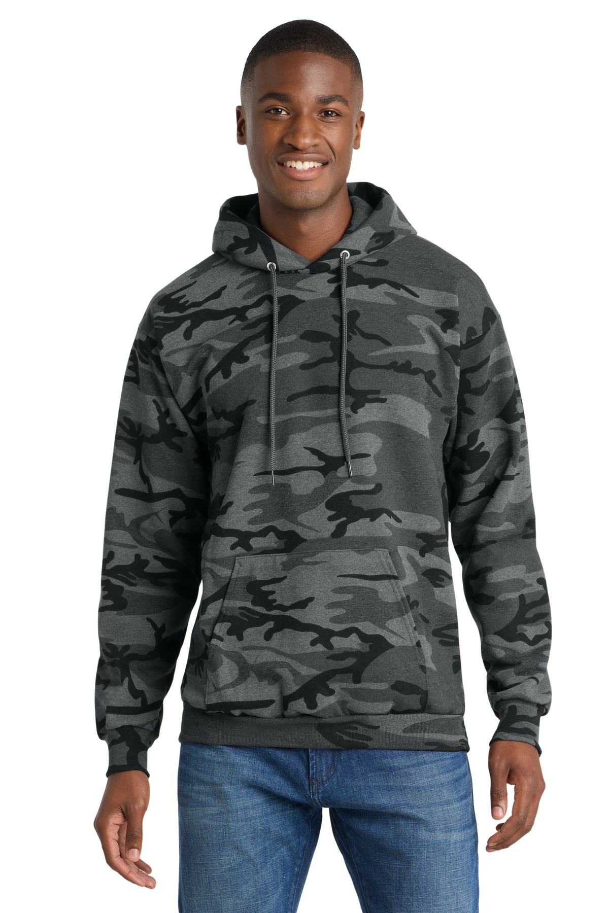 Port & Co Core Fleece Camo Pullover Hooded Sweatshirt PC78HC