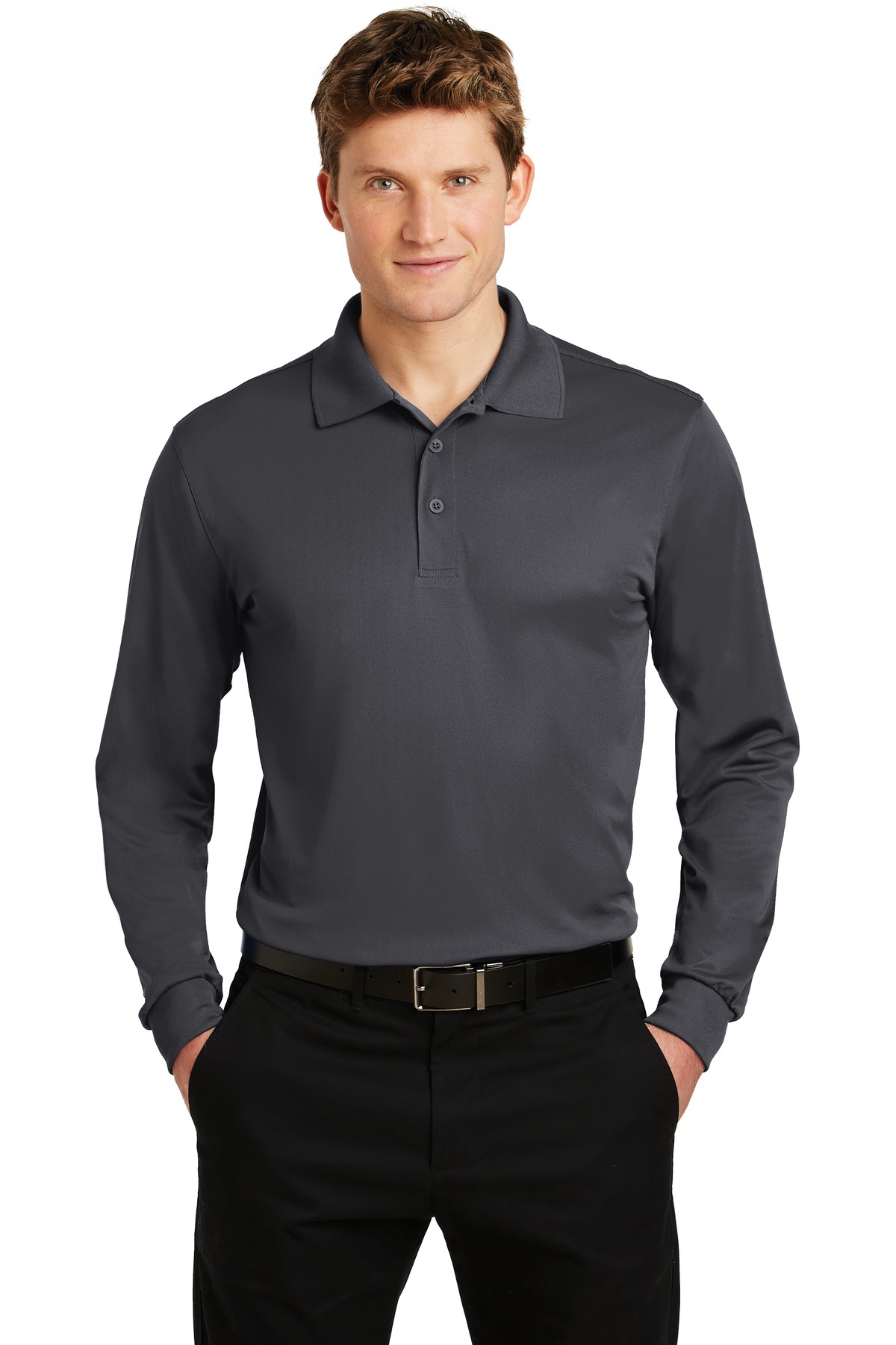 Sport-Tek Long Sleeve Micropique Sport-Wick Polo ST657