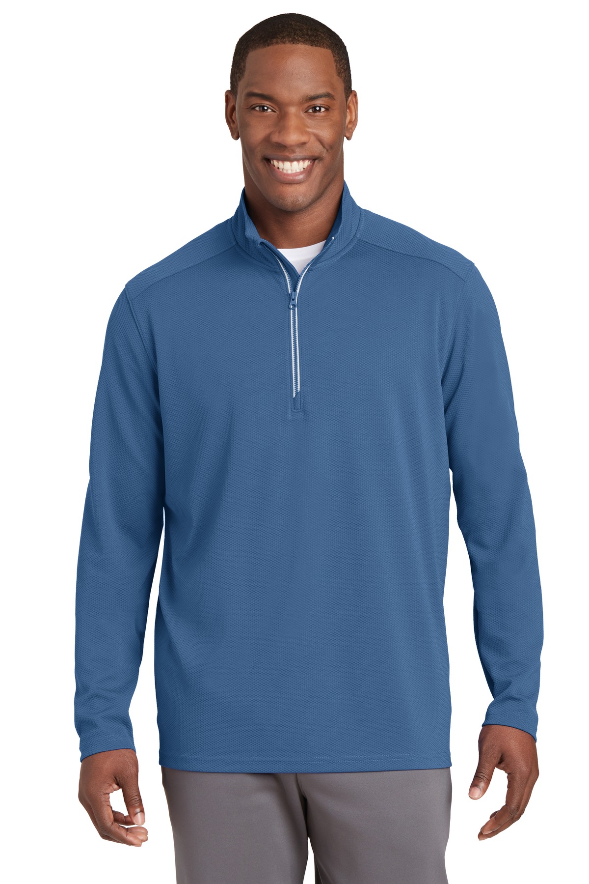 Sport-Tek Sport-Wick Textured 1/4-Zip Pullover ST860
