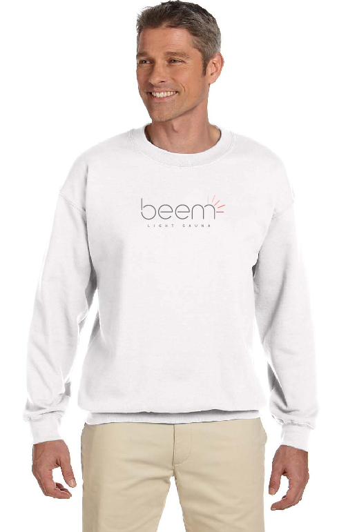 Unisex White Crewneck Sweatshirt