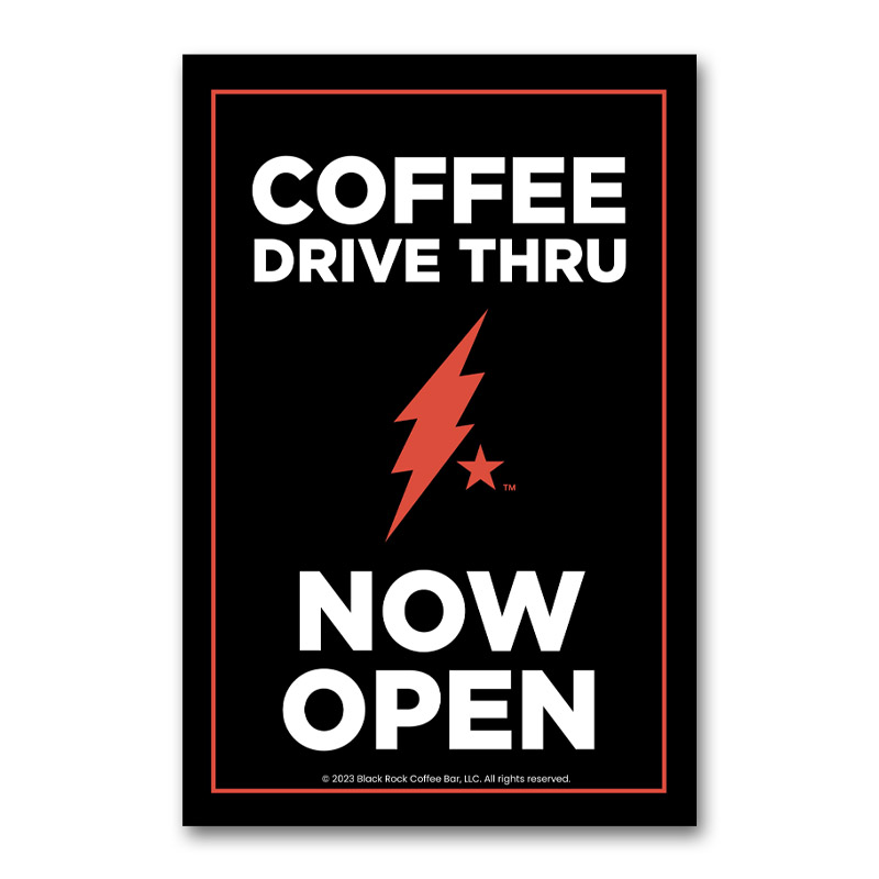 Coffee Drive Thru Now Open A-Frame