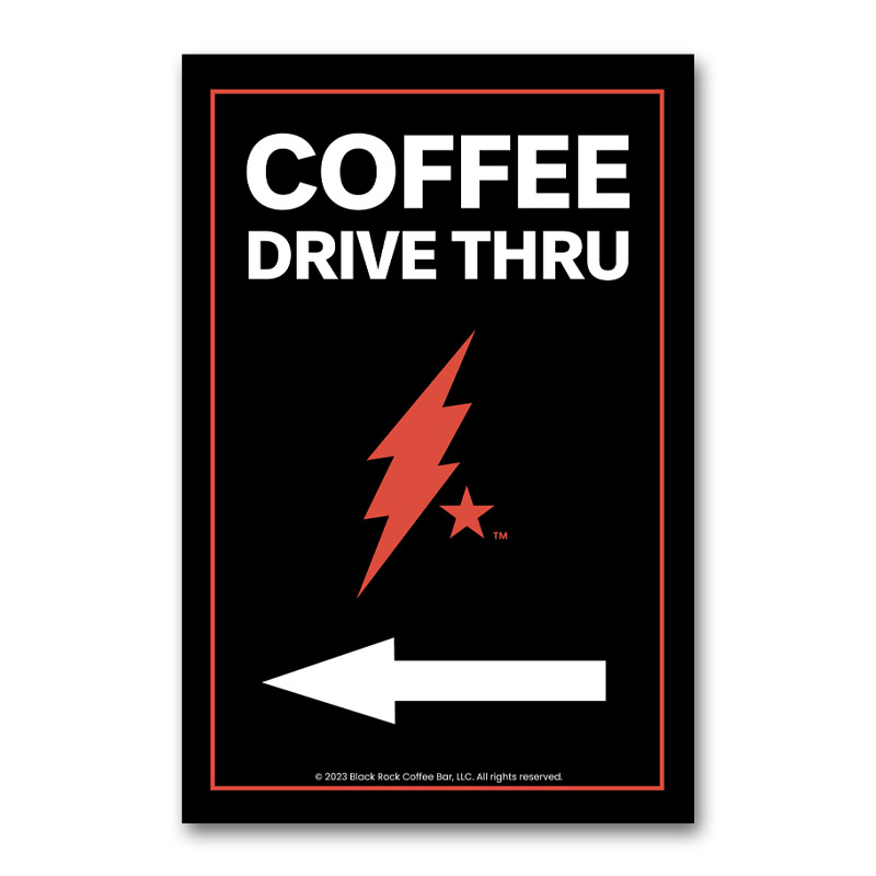 Coffee Drive Thru Left A-Frame