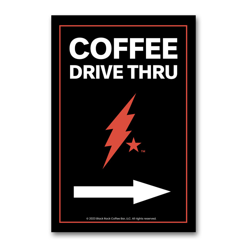 Coffee Drive Thru Right A-Frame