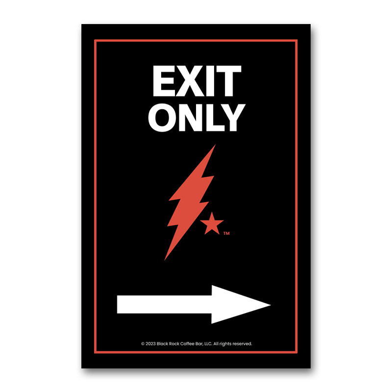 Exit Only Right A-Frame