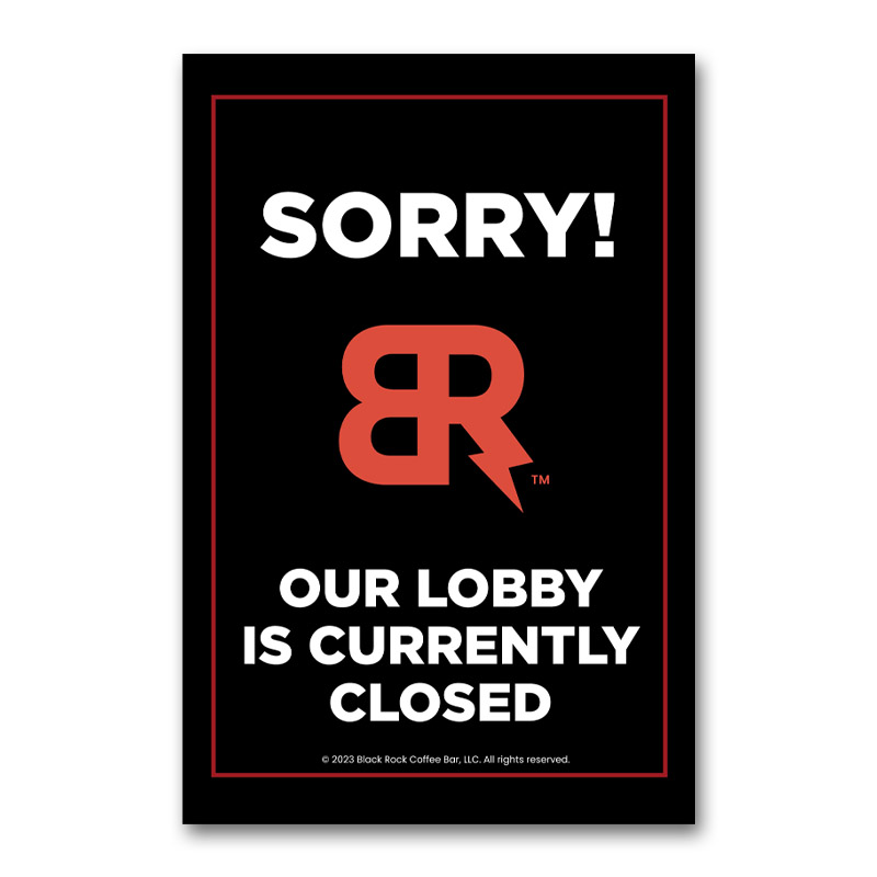Lobby Closed A-Frame