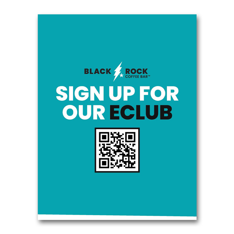 eClub QR Code Line Buster Sign