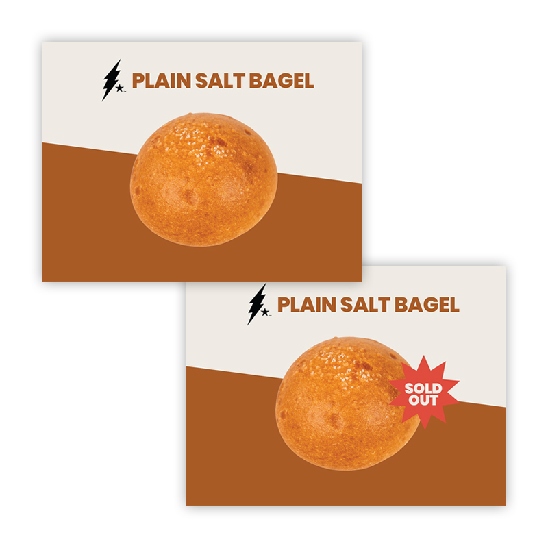 Plain Salt Bagel Sandwich Sign
