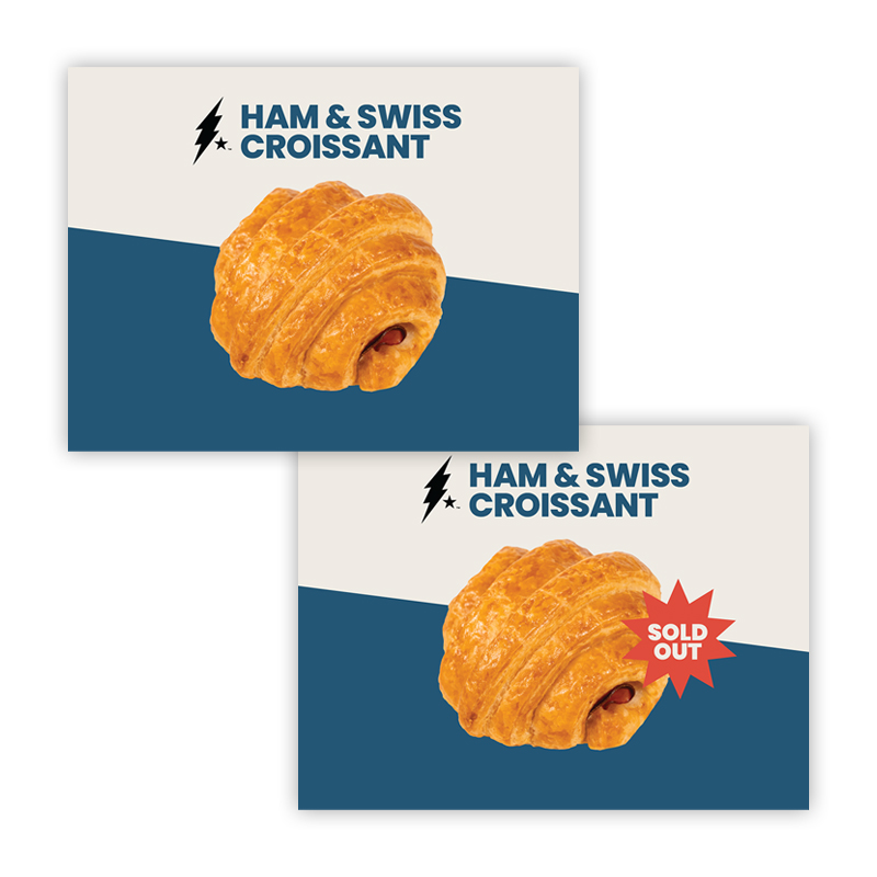 Ham & Swiss Croissant Sign