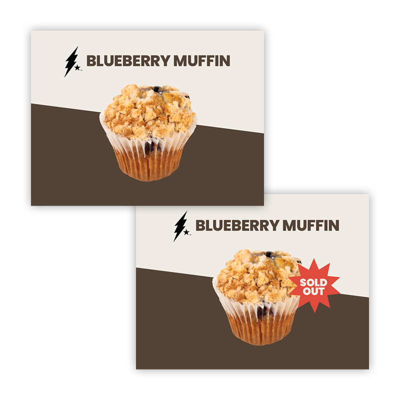 Blueberry Muffin Sign