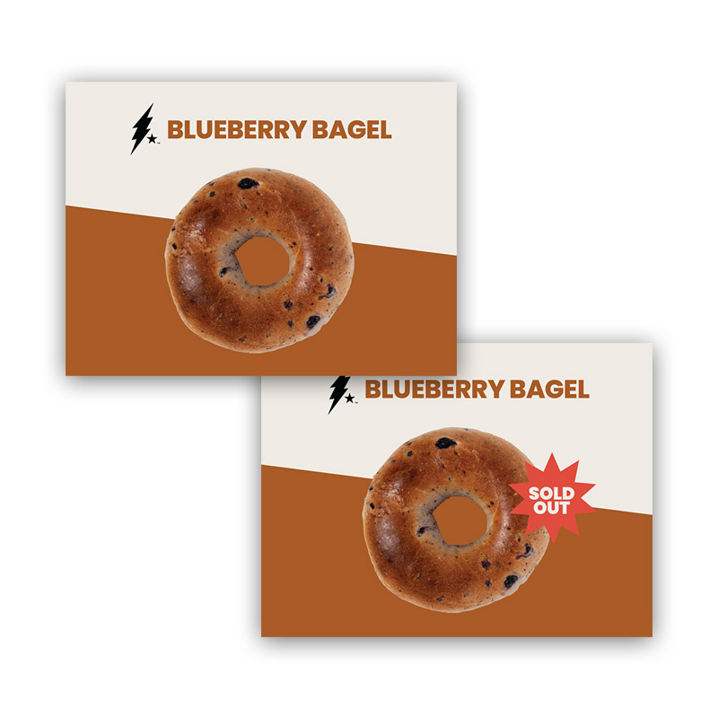 Blueberry Bagel Pastry Tag