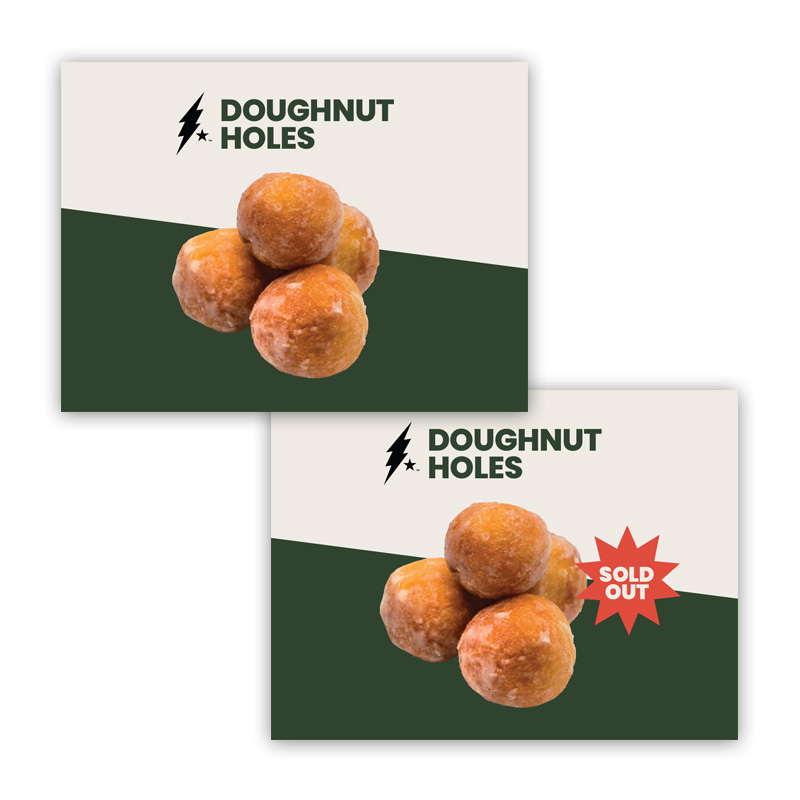 Donut Holes Pastry Tag