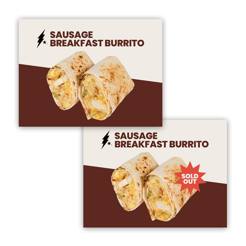 Sausage Breakfast Burrito Pastry Tag