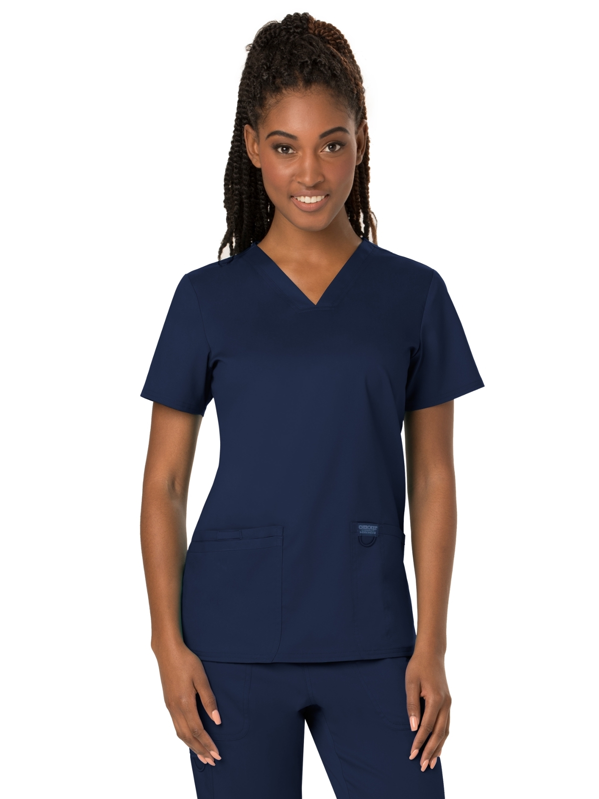 Cherokee Workwear Revolution Women's V-Neck Top