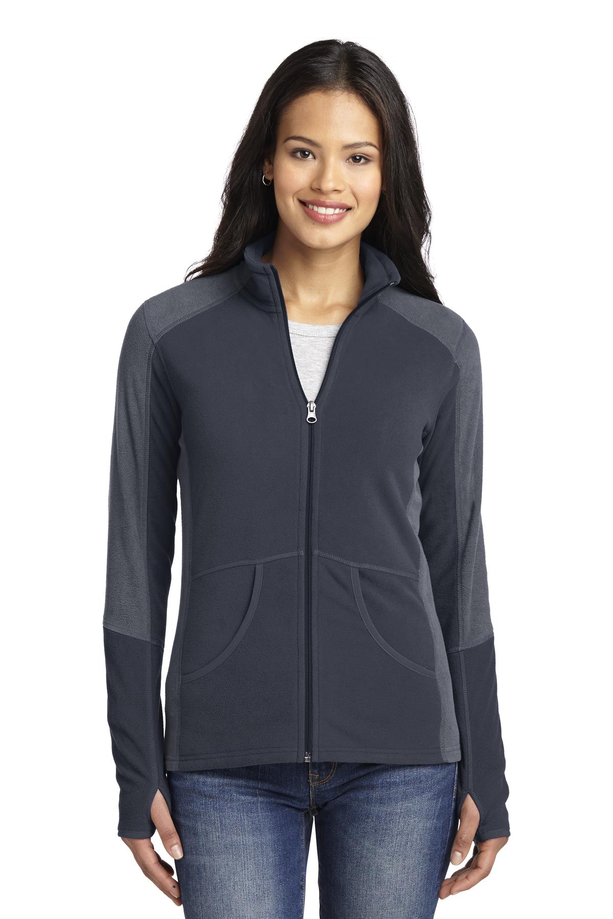 PA Ladies Colorblock Microfleece Jacket. L230