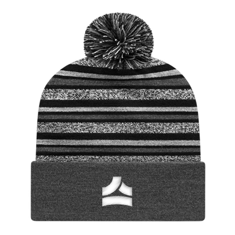 Striped Knit Cap with Cuff