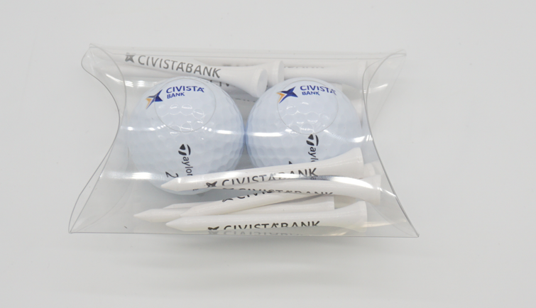 Tees & 2 Golf Balls Pillow Pack