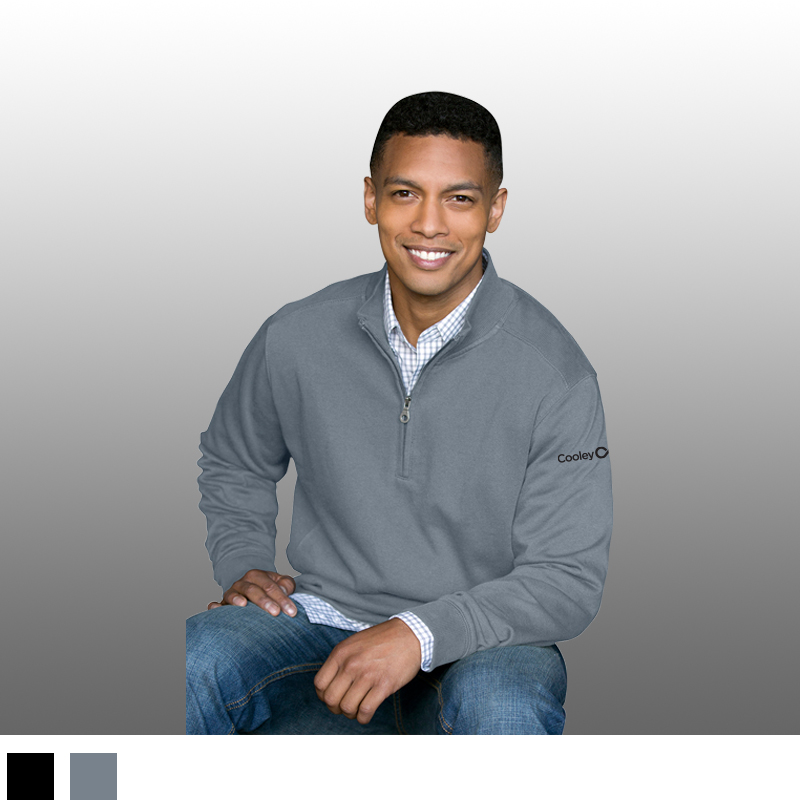 Premium Cotton 1/4-Zip Fleece Pullover