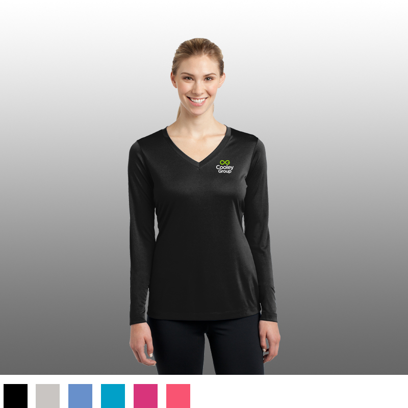 Sport-Tek® Ladies Long Sleeve PosiCharge® V-Neck Tee