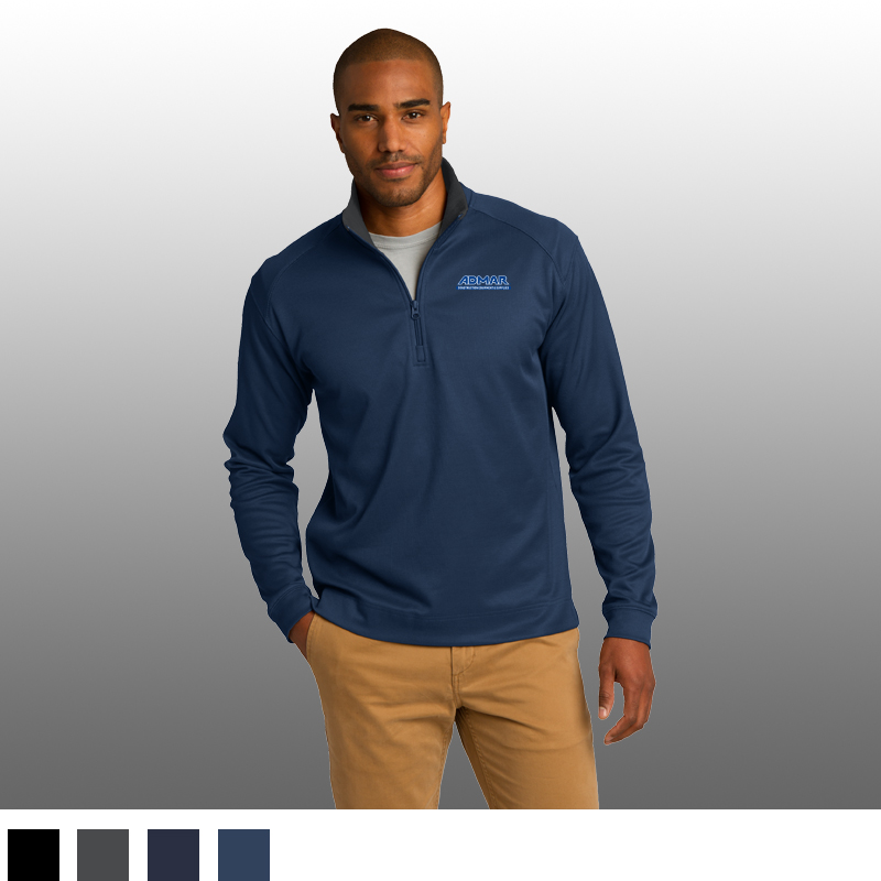 Port Authority® Vertical Texture 1/4-Zip Pullover