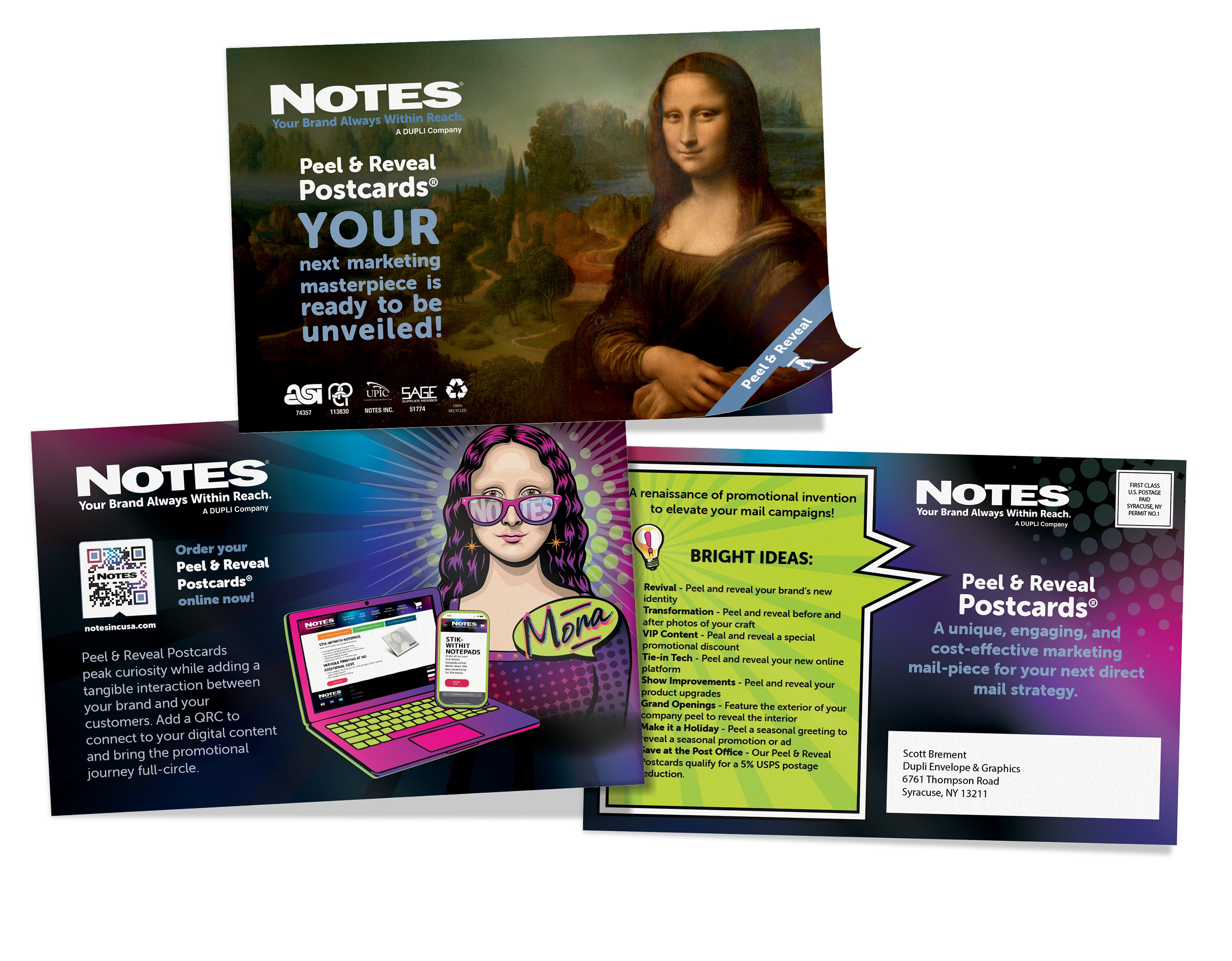 Peel & Reveal Postcards