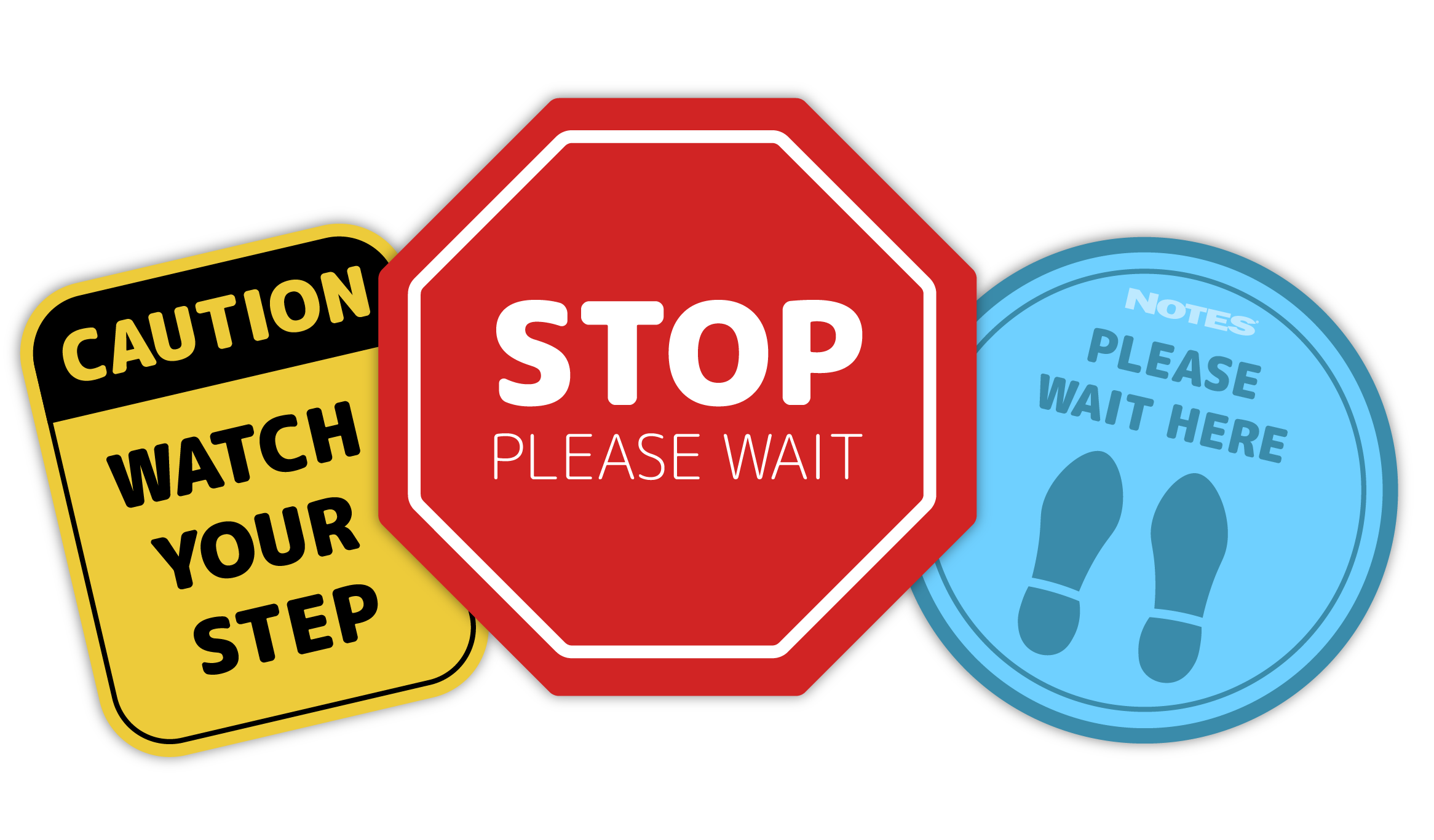 Repositionable Sik-WithIt ® Wall & Floor Signs