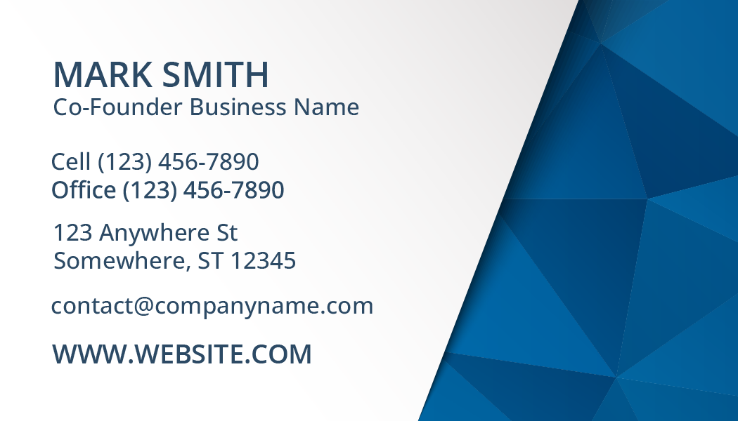 Single Sided Business Cards