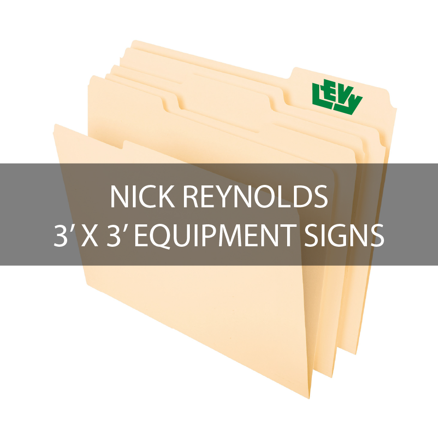 Nick Reynolds 3' x 3' Equipment Signs