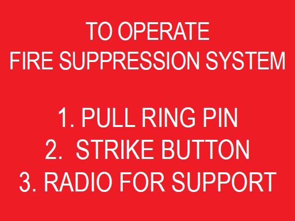 Fire System Decals Vinyl 4x3