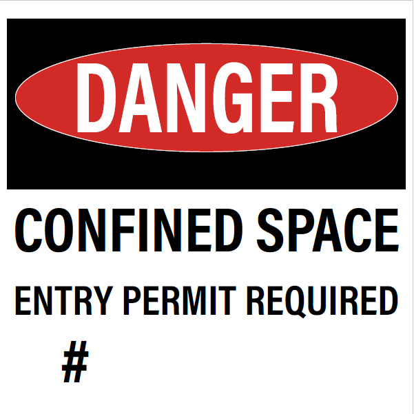 Confined Space 13"x 13" Vinyl Decal