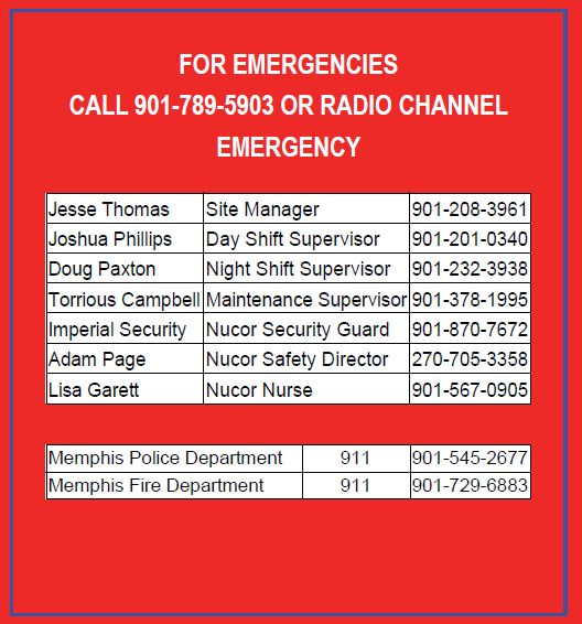 Emergency Hard Hat Label